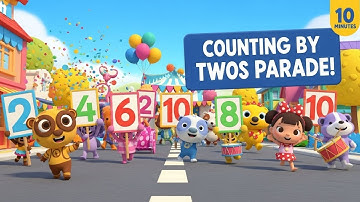 Counting by Twos Parade Adventure Mashup | Fun Math Songs for Kids | Animagic Studio