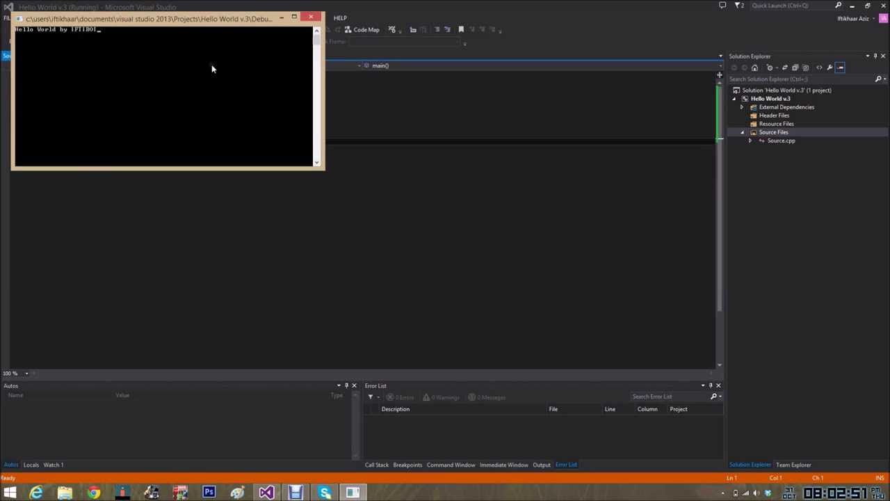 Microsoft Visual Studio 13 C Hello World Youtube