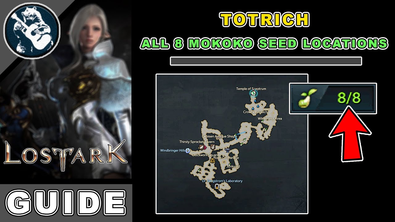 All 8 Totrich Mokoko Seeds Location in Lost Ark | Arthetine Map Locations Guide