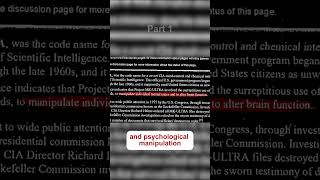 🧠 MKUltra: The CIA’s Mind Control Experiments #MKUltra #CIA #MindControl #History #shorts