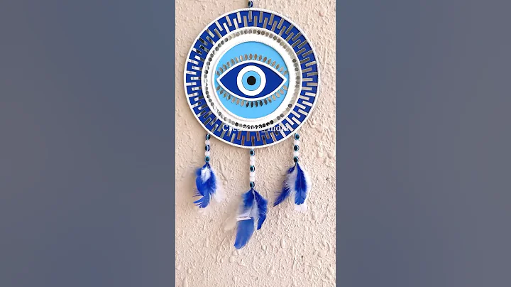 Lippan art evil eye hanging. #lippanart #dreamcatcher #evileye #diy #lippanartwork #homedecor #art
