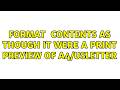 Format ＜div＞ contents as though it were a print preview of A4/USLetter