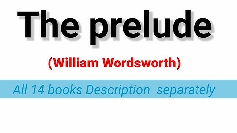 #Gulstudypoint#  The Prelude| The Prelude  William Wordsworth| The prelude all 14 Books|