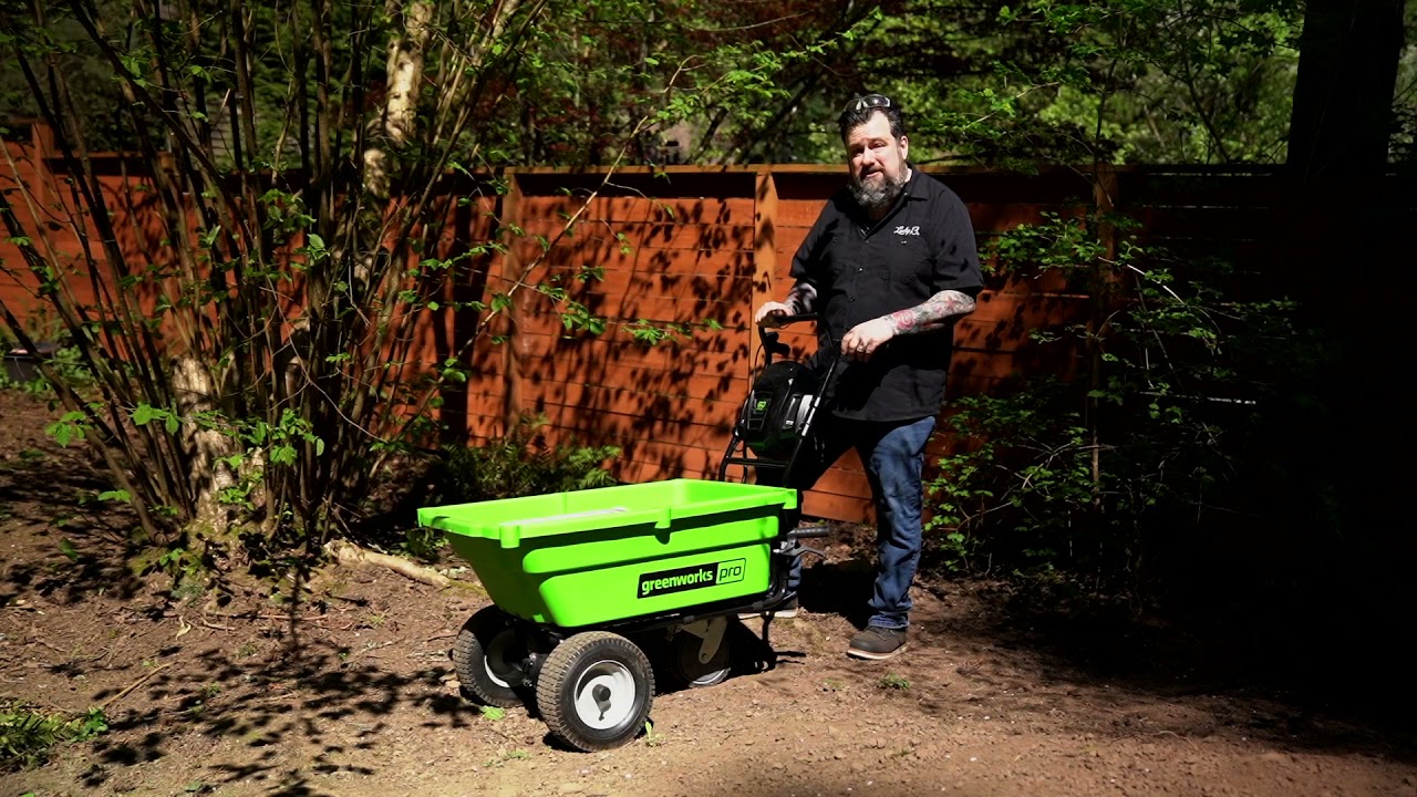 Greenworks Pro 60v SelfPropelled Garden Cart, Around the House with