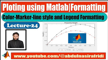 Lecture-24|Plotting Using MATLAB| Colour | Marker | Line Style | Legend for Projectile Height