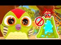 Hop hop and peck peck play on toy slide for kids cartoons for babies kidss with toys