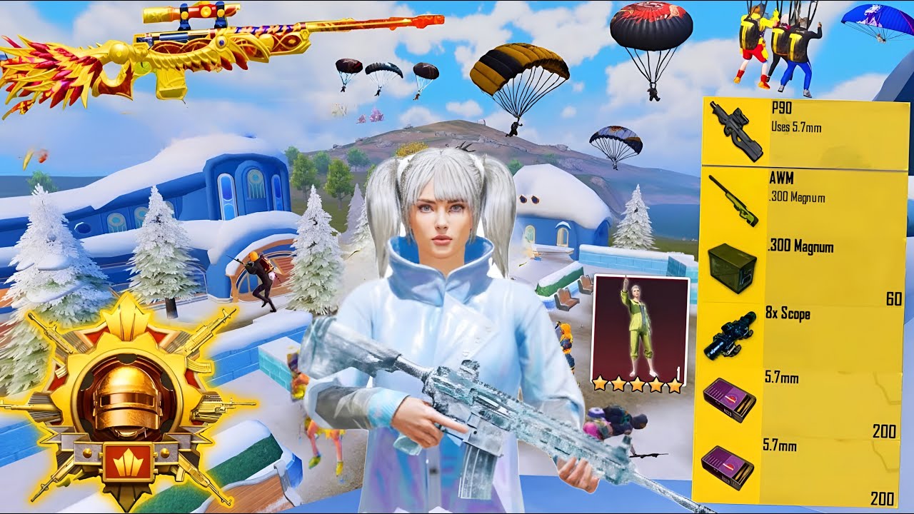 Wow😍NEW BEST SNIPER GAMEPLAY TODAY w/ P90 + AWM + AMR🔥PUBG Mobile - BGMI