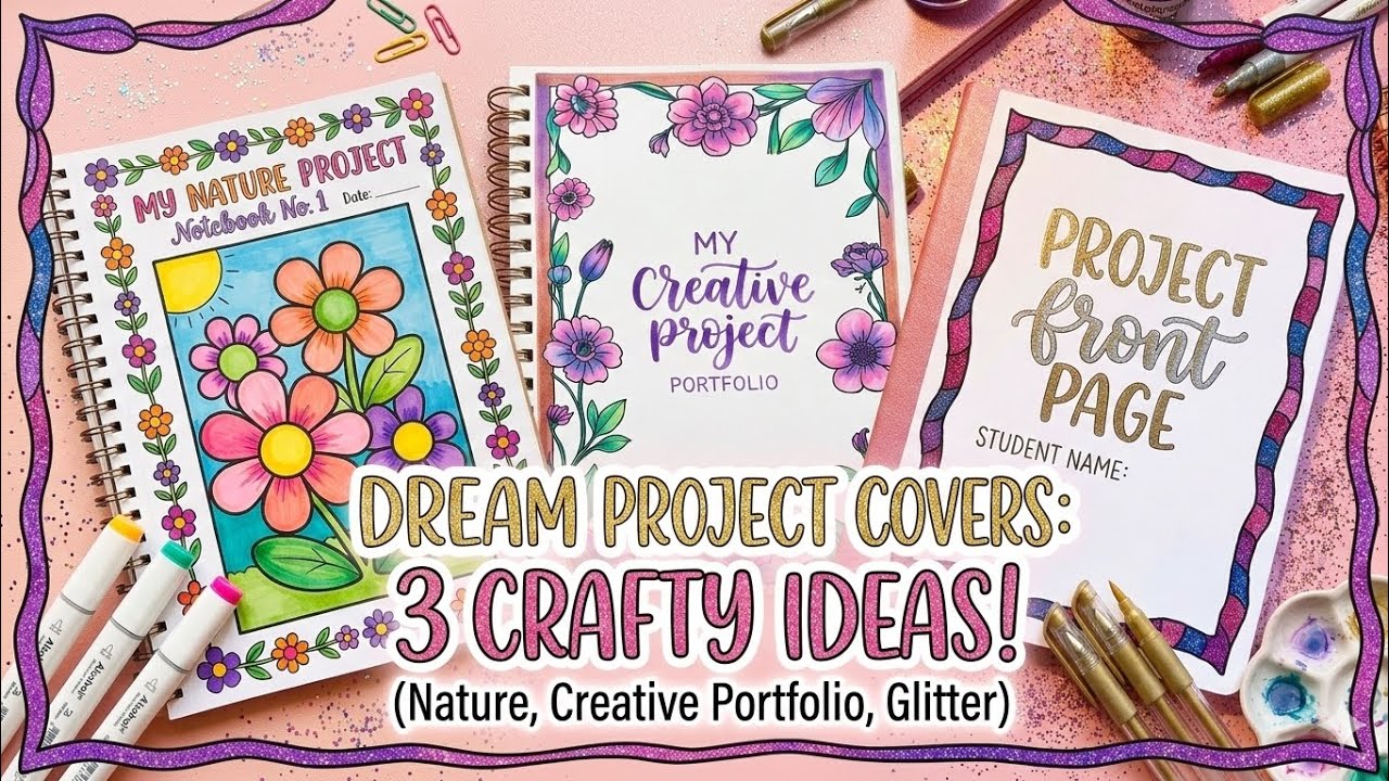 10 BEAUTIFUL BORDER DESIGNS/PROJECT WORK DESIGNS/A4 SHEET/FILE/FRONT ...