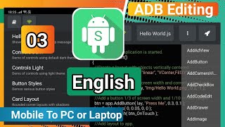 DroidScript03: How To Connect DroidScript App Into Laptop & PC |ADB Editing Feature| English screenshot 5