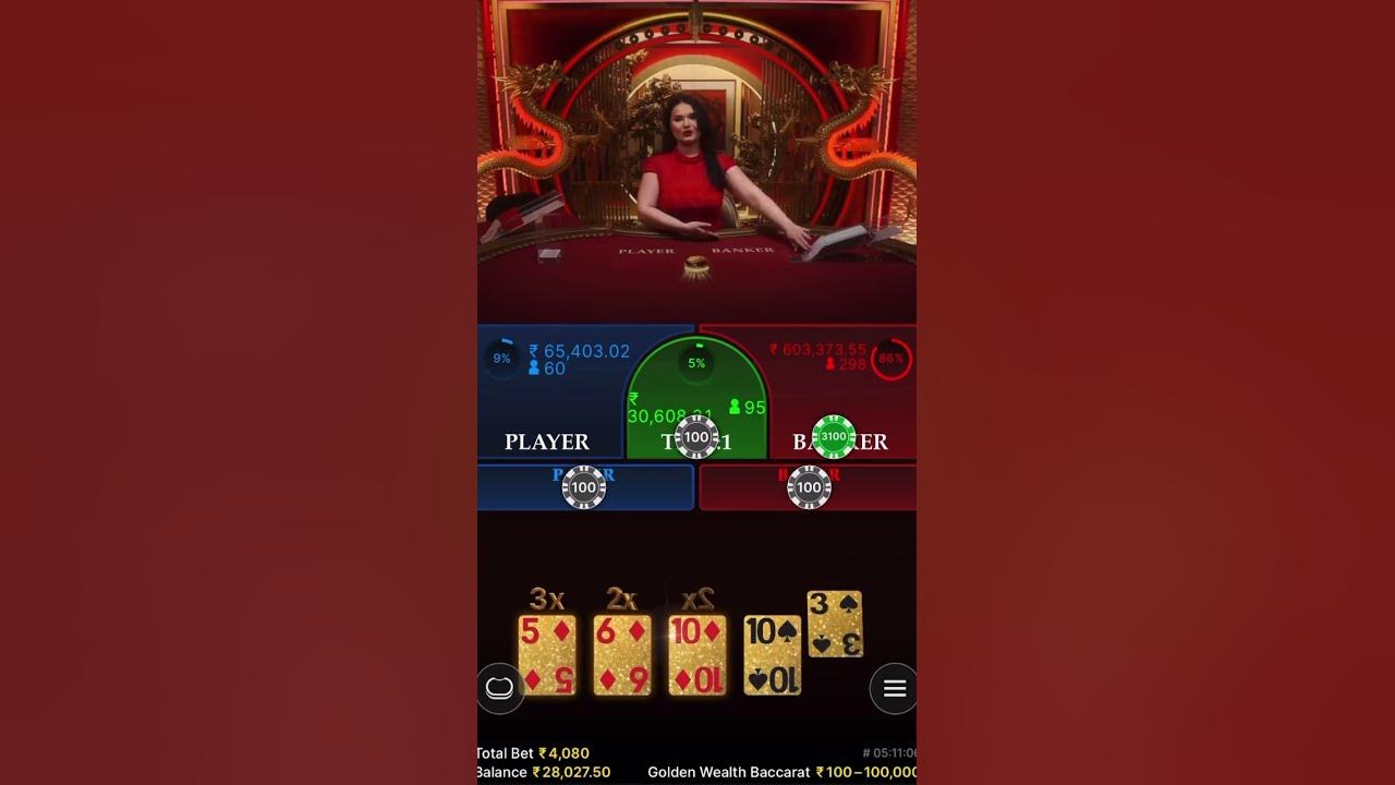 Golden wealth Baccarat epic pair wins