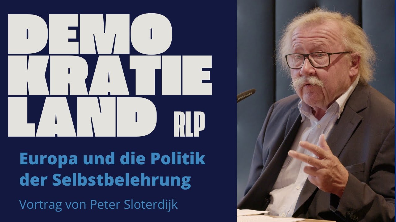 "Europa und die Politik der Selbstbelehrung", Vortrag von Philosoph Prof. Dr. Peter Sloterdijk