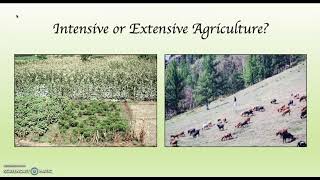 G102 Intensive vs Extensive Agriculture