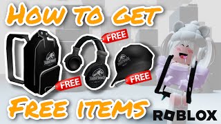 [FREE ITEM] สอนรับของฟรี 3 ชิ้น แพ็คJurassic World กระเป๋าเป้ หูฟัง หมวก - Roblox Creator Challenge screenshot 5