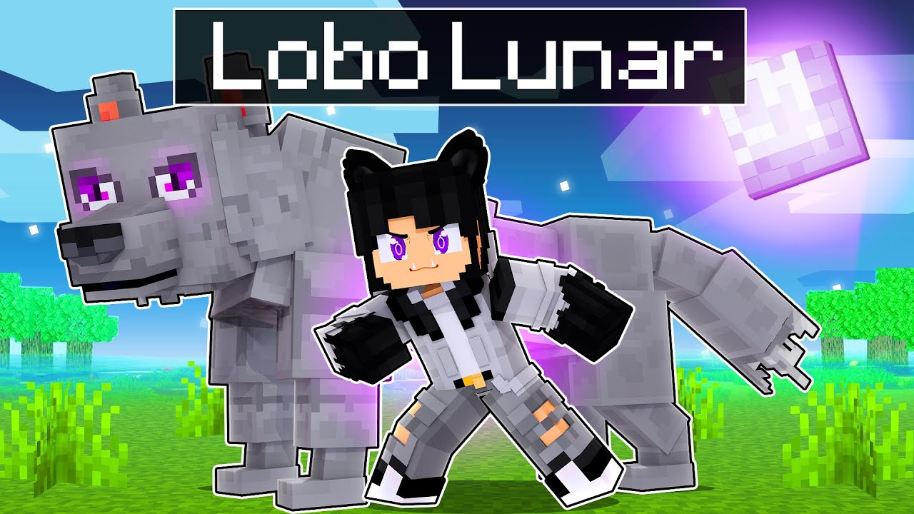 JOGANDO como um LOBO LUNAR no Minecraft por 1 DIA