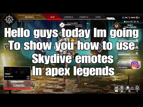 Comment utiliser emotes Skydive dans Legends Apex