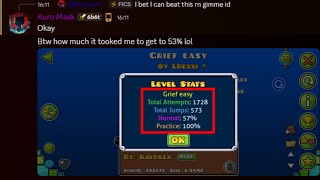 I got 53% on Grief on mobile!!!