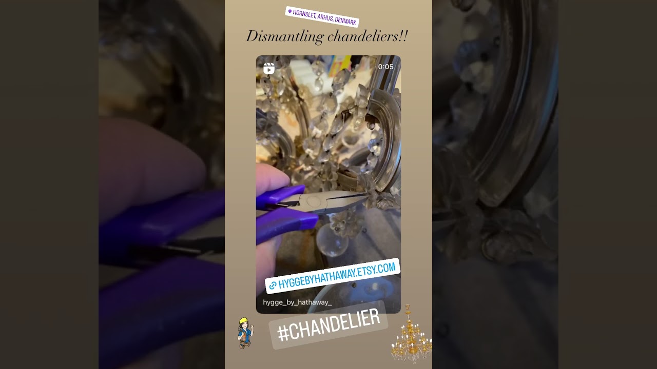 Turning vintage chandeliers into treasures 💎  