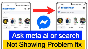 Ask meta ai or search option not showing on messenger || messanger meta ai not showing fixed ✅