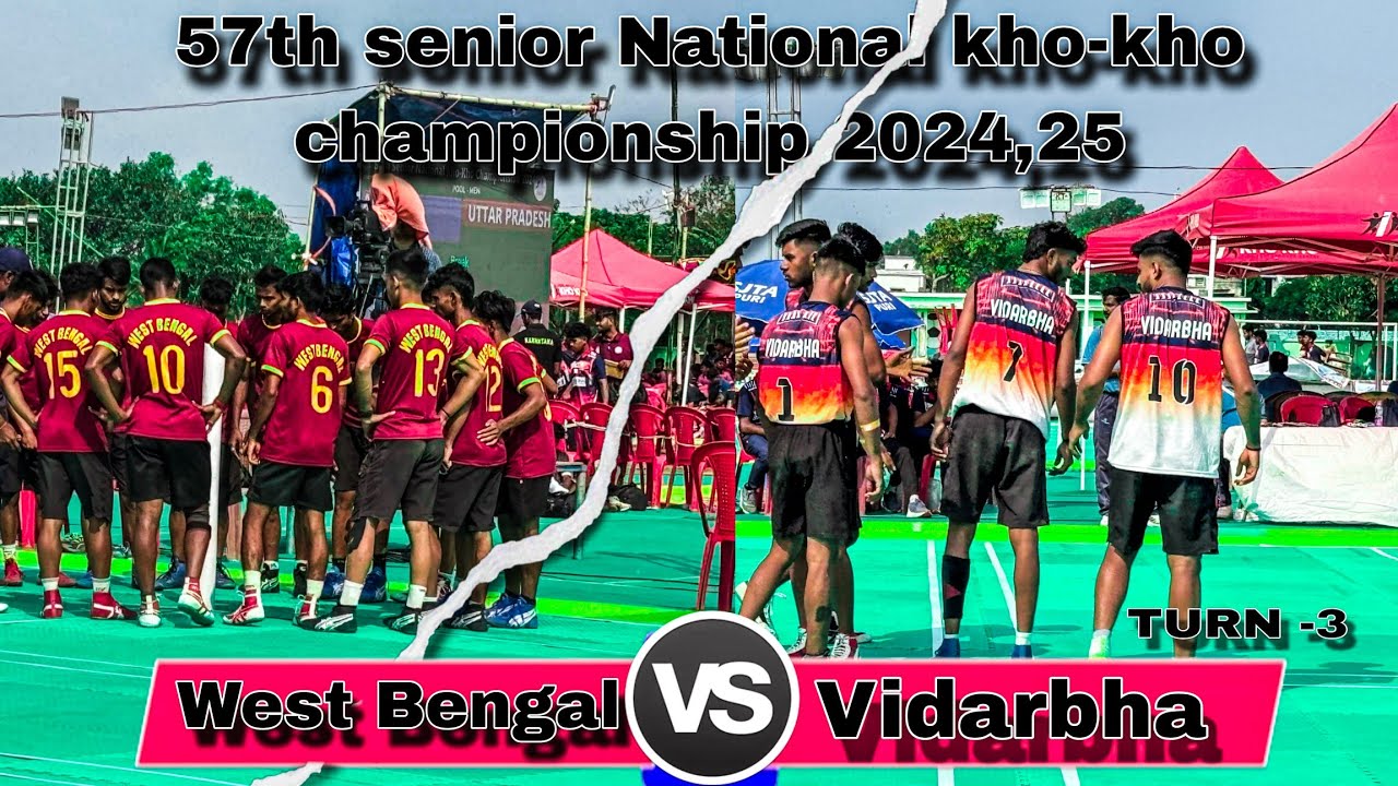 West Bengal🆚Vidarbha men session Turn -3 57th senior national kho Kho championship 2024,25