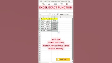 #exact #excel #excelformula #exceltips #exceltutorial #data #exceltricks #youtube #shorts #viral