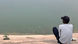 AMAZING MOMENT OF CATCHING FISH BY HAND, UNIQUE TECHNIQUE, METHOD, IN FLOWING WATER 