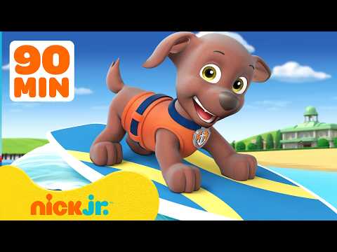 PAW Patrol Beach Rescue Missions! 🌊 w/ Zuma | 90 Minutes | Nick Jr.