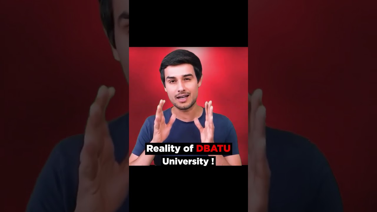 dbatu university exposed by dhruv rathee 
