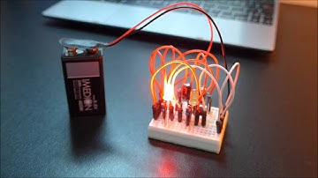 Membuat rangkaian flip-flop sederhana (2 LED)