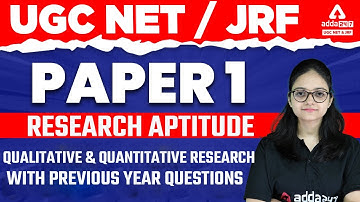 NTA UGC NET 2022 | Research Aptitude Paper 1 | Qualitative & Quantitative Research With PYQ