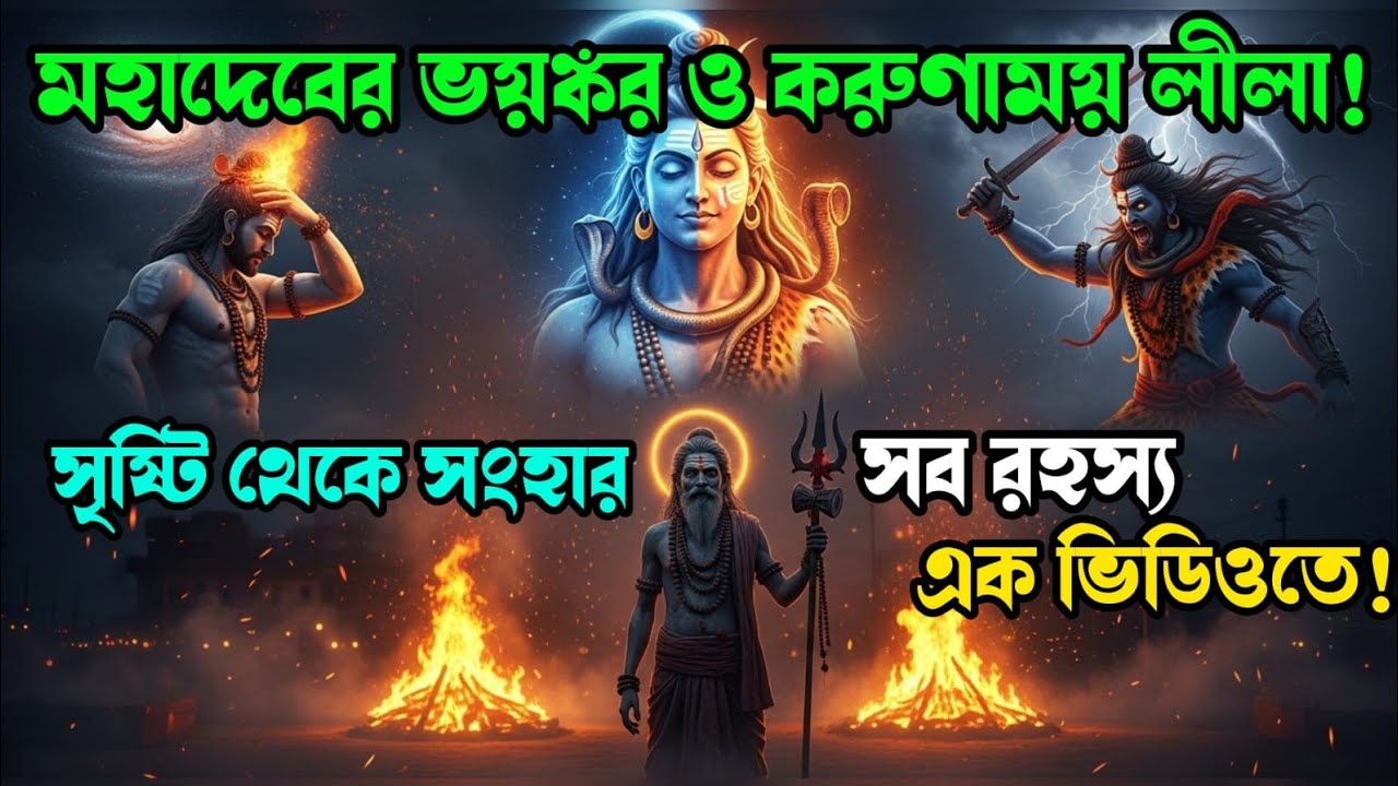 মহাদেবের ভয়ঙ্কর ও করুণাময় লীলা!সৃষ্টি থেকে সংহার—সব রহস্য এক ভিডিওতে!