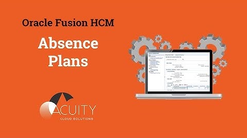 Oracle HCM Absence Plans