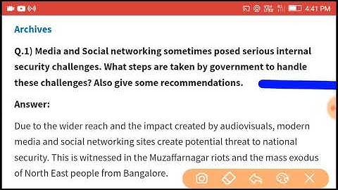 .1) Media and Social networking sometimes posed serious internal security challenges. What steps are