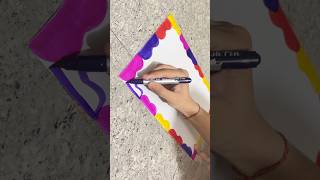 Learn how to make beautiful front page design for project work. Easy border design ideas. #shorts
