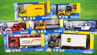 브루더 DHL 택배차 불도저 경찰차 소방차 트럭 물탱크 컨테이너트럭