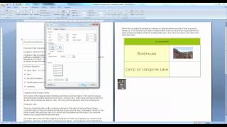 Alter margins within a word processing document
