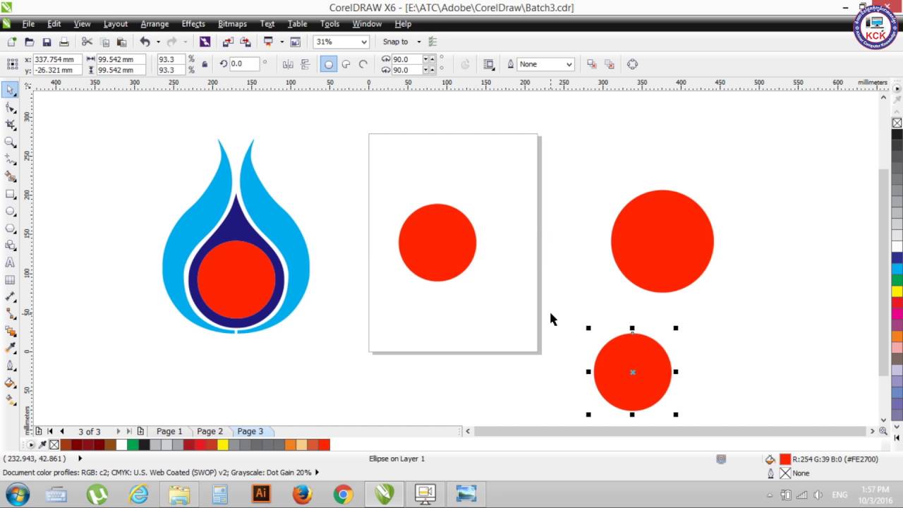 14. CorelDRAW Tutorials: Drawing Logo Using Rotate - Khmer ...