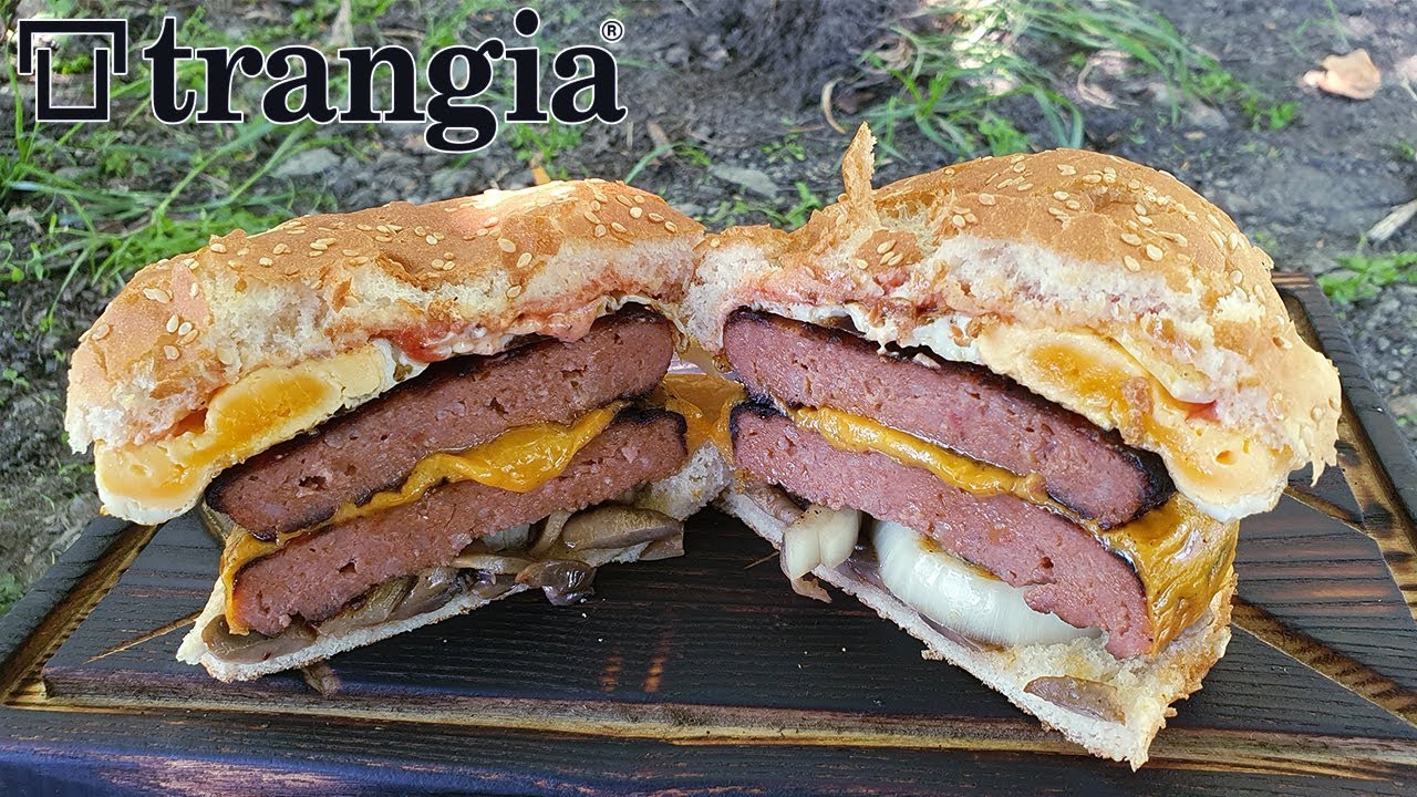 MONSTER DOUBLE CHEESEBURGER in a Trangia Mini