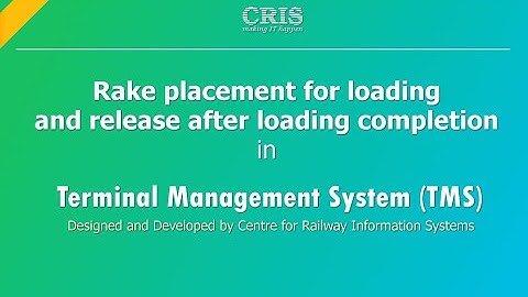 Placement a Rake for Loading and releasing after loading completion.