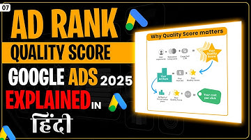 What is AD Rank and Quality Score in Google Ads and How It Works Full Tutorial in Hindi 2025