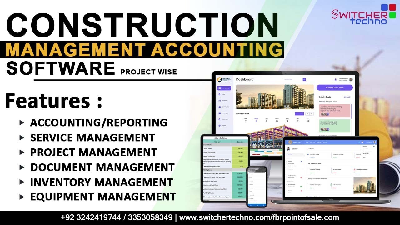 CONSTRUCTION COMPANY PROJECT WISE ACCOUNTING SOFTWARE - BUILDERS & DEVELOPERS, CONSTRUCTION SOFTWARE