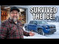 Tacoma TRD sport in the snow and ice storm.  #toyota #toyotatacoma