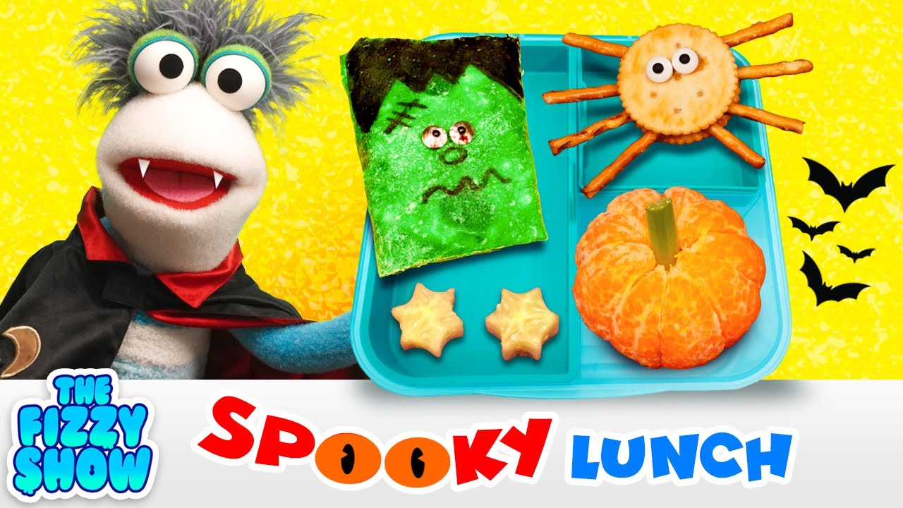 Физзи и Фиби собирают ланч-бокс на тему Хэллоуина | Видео шоу Физзи