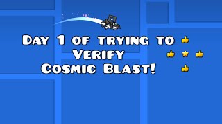 Day 1 of trying to verify “Cosmic Blast”