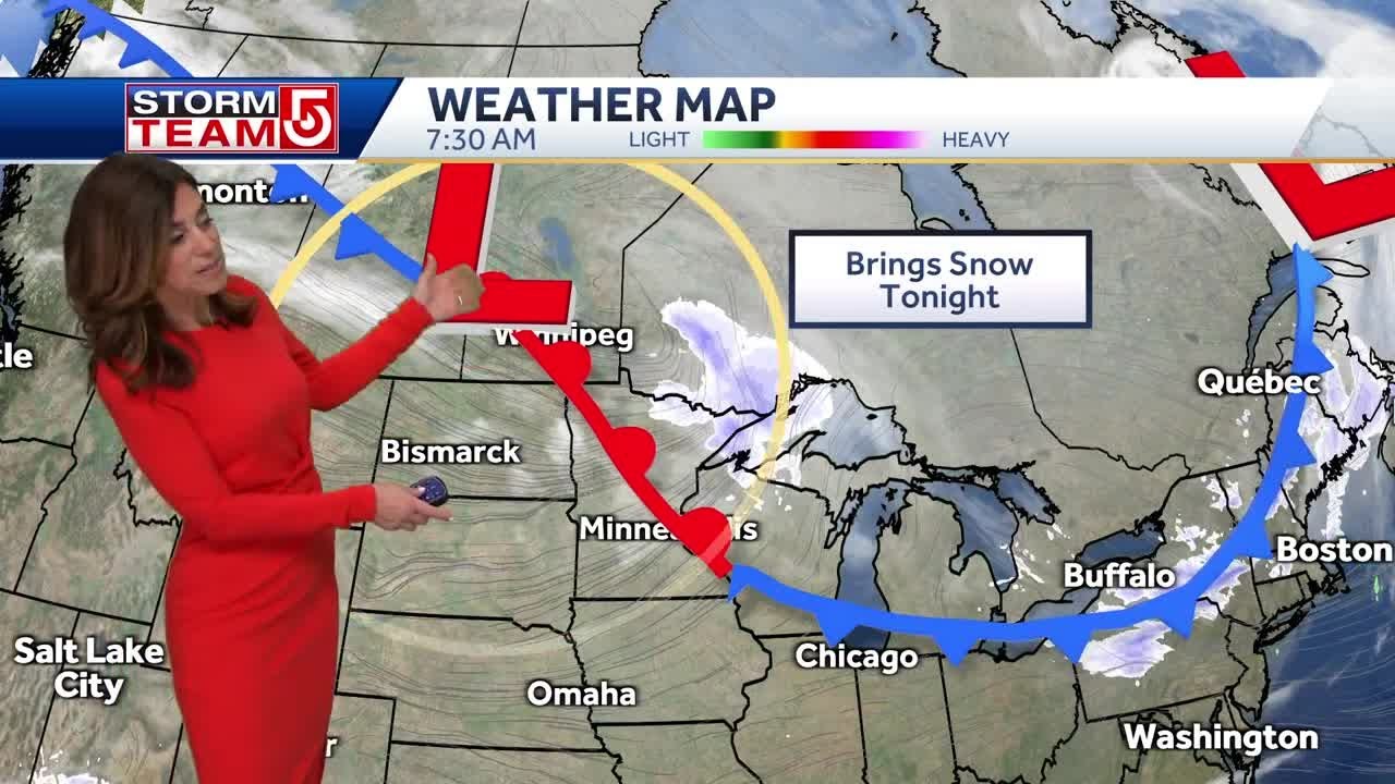 Video: Snow squalls to bring colder air - YouTube