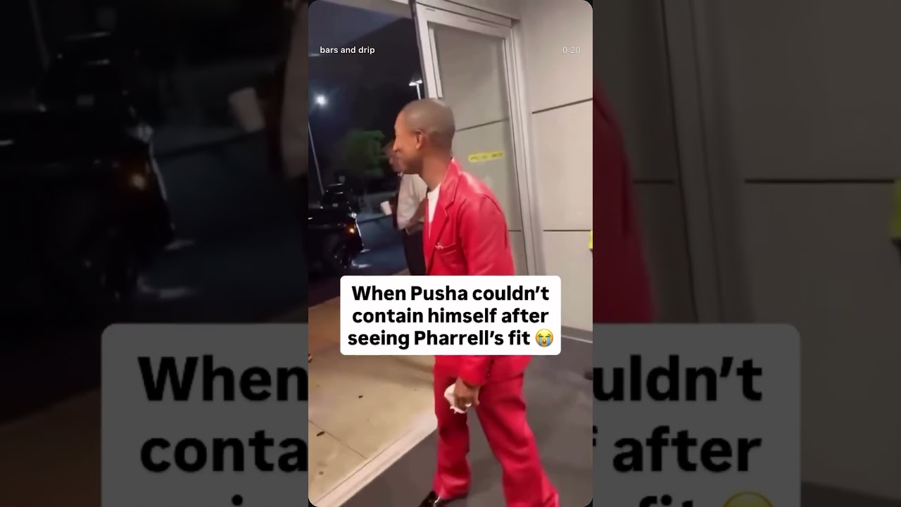 Pusha T had the best reaction to Pharrell’s outfit 