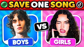 SAVE ONE SONG - 💙 Boys vs 🩷 Girls 🎵 MUSIC QUIZ 2025