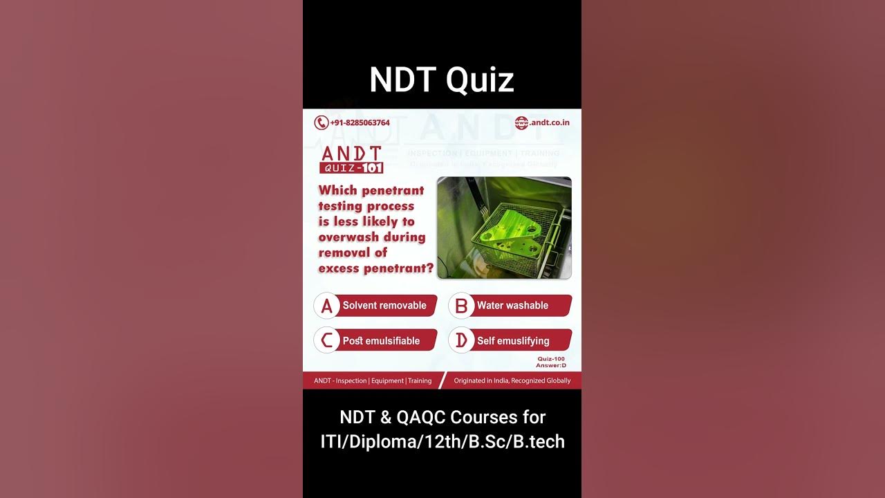 NDT QUIZ 101 ANDT Institute YouTube