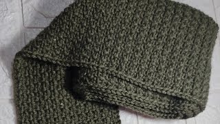 how to make easy scarf with crochet ♥️ كوفيه رجالى بالكروشيه سهله وبسيطة اوى للمبتدئين