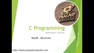 C Programming : Day30 Recursion