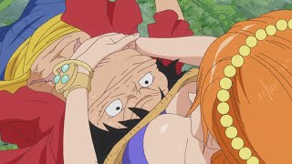 Nami put Luffy's Head in a Very Suspicious Place | One Piece